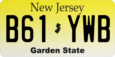 NJ license plate B61YWB