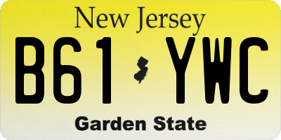 NJ license plate B61YWC