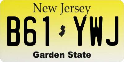 NJ license plate B61YWJ