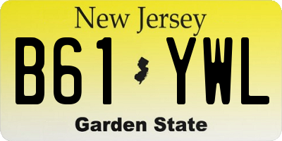 NJ license plate B61YWL