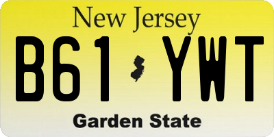 NJ license plate B61YWT