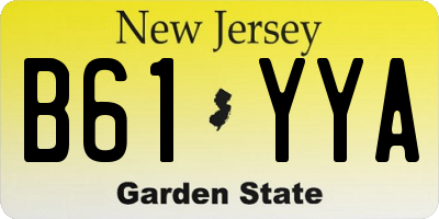 NJ license plate B61YYA