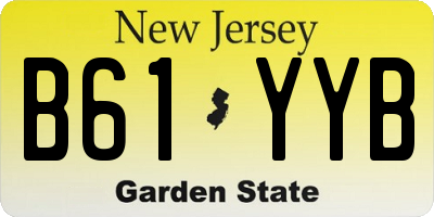 NJ license plate B61YYB