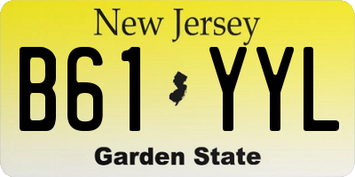NJ license plate B61YYL