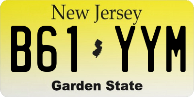 NJ license plate B61YYM