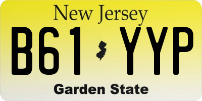 NJ license plate B61YYP