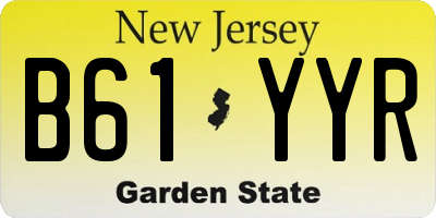 NJ license plate B61YYR