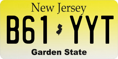 NJ license plate B61YYT