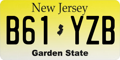 NJ license plate B61YZB