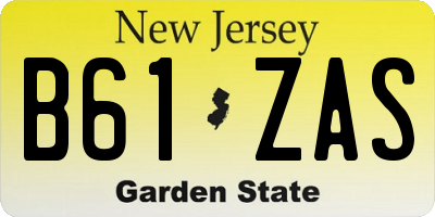NJ license plate B61ZAS