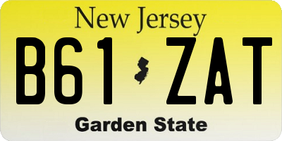 NJ license plate B61ZAT