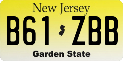 NJ license plate B61ZBB
