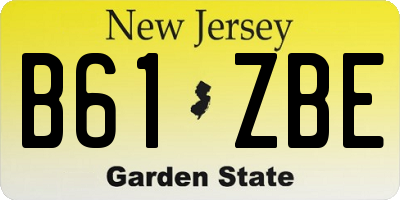 NJ license plate B61ZBE