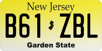 NJ license plate B61ZBL