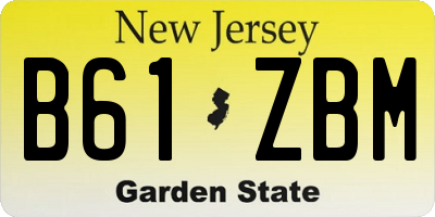 NJ license plate B61ZBM