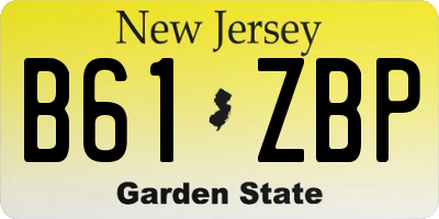 NJ license plate B61ZBP