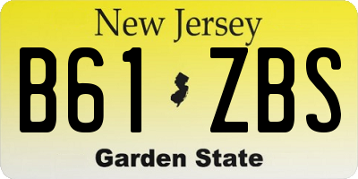 NJ license plate B61ZBS
