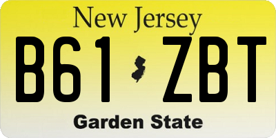 NJ license plate B61ZBT