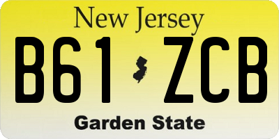 NJ license plate B61ZCB