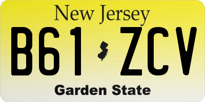 NJ license plate B61ZCV