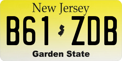 NJ license plate B61ZDB