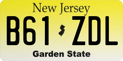 NJ license plate B61ZDL