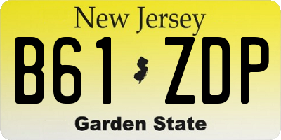 NJ license plate B61ZDP