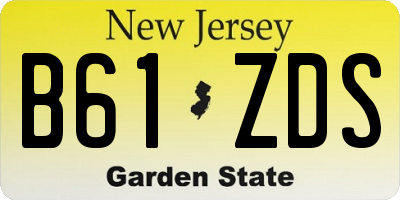 NJ license plate B61ZDS