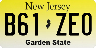 NJ license plate B61ZEO