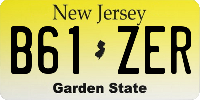 NJ license plate B61ZER