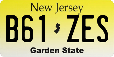 NJ license plate B61ZES