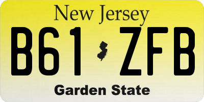 NJ license plate B61ZFB