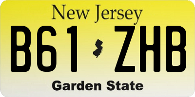 NJ license plate B61ZHB