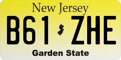 NJ license plate B61ZHE