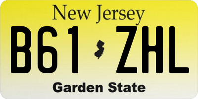 NJ license plate B61ZHL
