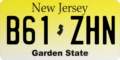 NJ license plate B61ZHN