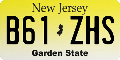 NJ license plate B61ZHS