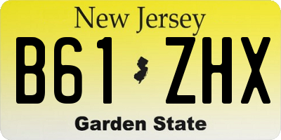NJ license plate B61ZHX
