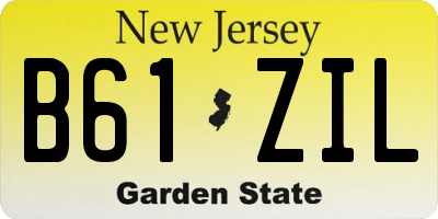NJ license plate B61ZIL