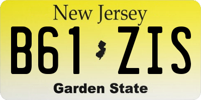 NJ license plate B61ZIS