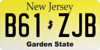 NJ license plate B61ZJB