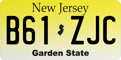 NJ license plate B61ZJC