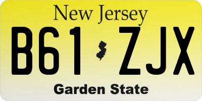 NJ license plate B61ZJX