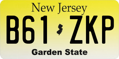 NJ license plate B61ZKP