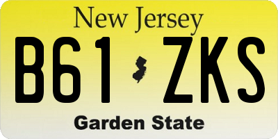 NJ license plate B61ZKS