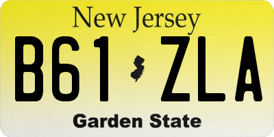 NJ license plate B61ZLA