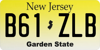 NJ license plate B61ZLB