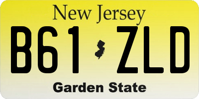 NJ license plate B61ZLD