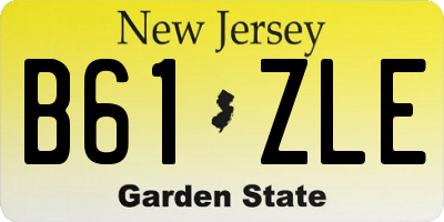 NJ license plate B61ZLE