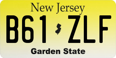 NJ license plate B61ZLF